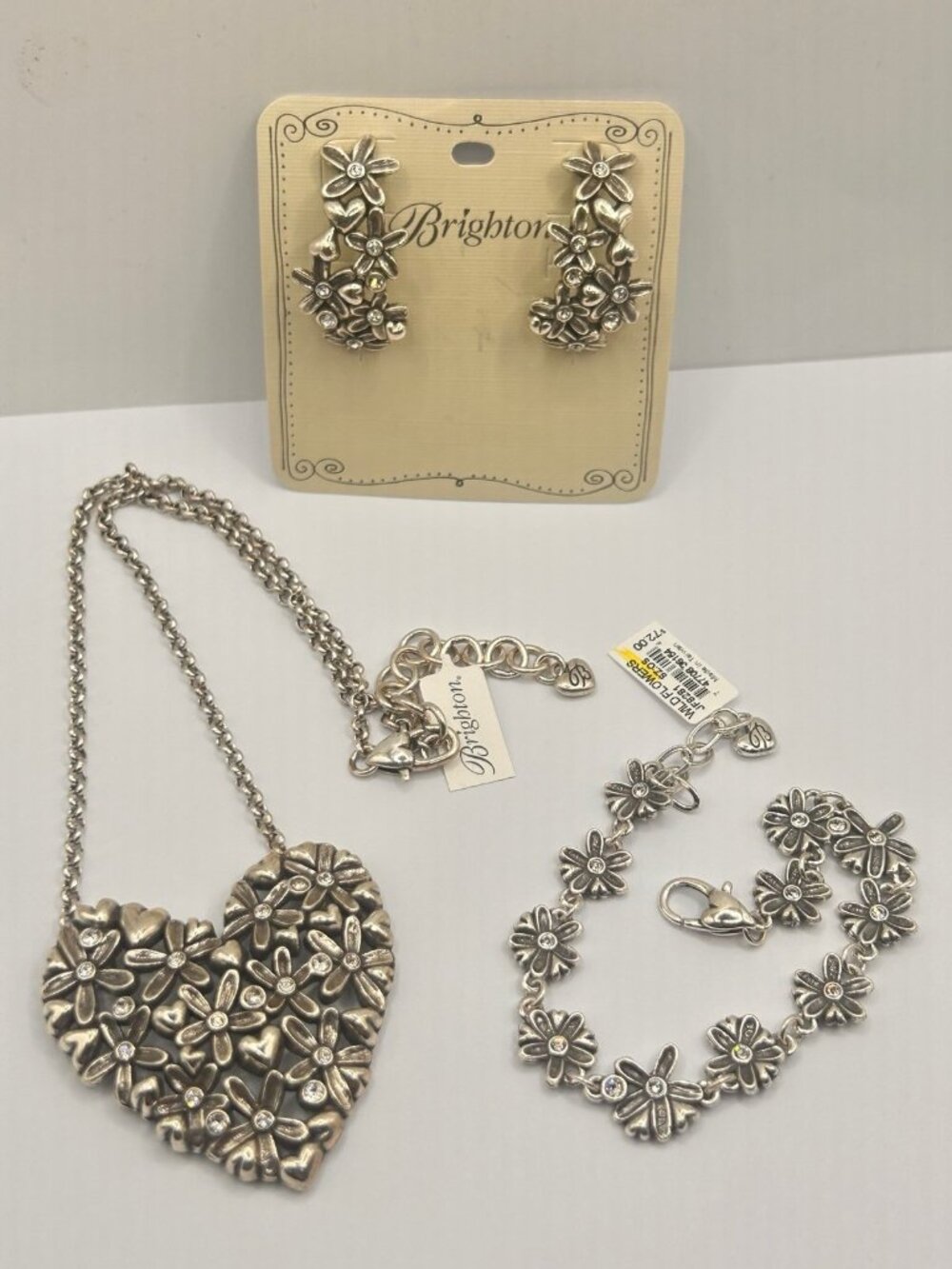 Brighton Wild Flowers jewelry set  Necklace, Bracelet and earrings NWT $208